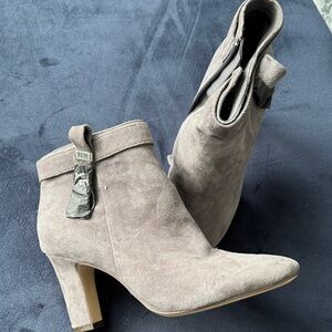 Ralph Lauren Gray Heeled Boots